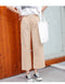 IMG 116 of Cotton Blend Wide Leg Pants Women Summer Thin All-Matching Straight Jeans High Waist Drape Plus Size Casual Pants