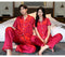 IMG 140 of Couple Pajamas Men Summer Thin Silk Minimalist Solid Colored Replica Korean Plus Size Loungewear Sets Sleepwear