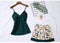 IMG 109 of Summer Strap Short Pants Sets Pajamas Solid Colored Printed Two-Piece Padded Flattering Loungewear Sleepwear