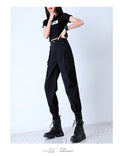 IMG 116 of Black Quick-Drying Hip-Hop Pants Women Slim Look Summer Cargo Loose bfHigh Waist Thin Nylon Jogger Regular Pants