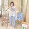 Southeast Asia Pajamas Women Summer Short Sleeve Long Pants Thin Three-Piece Loose Plus Size Adorable Cartoon Loungewear Sleepwear