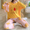 Pajamas Women Korean Cartoon Loose Thin Young Sweet Look Loungewear Outdoor Sleepwear