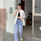 IMG 138 of Blazer Women Summer Korean Casual All-Matching Thin Elegant Loose Three-Quarter Length Sleeves Popular Suit Outerwear