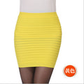 Img 14 - Striped Hip Flattering Women High Waist Slimming Stretchable Plus Size Pencil Skirt