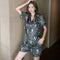 Korean Women Pajamas Cartoon Thin Short Sleeve Shorts Replica Loungewear Sleepwear