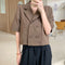 IMG 107 of Korean Short Blazer Summer Hong Kong High Waist Sleeve Suit Women Student Thin Outerwear