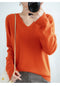 IMG 120 of Loose Sexy Undershirt Women Plus Size Warm Korean Sweater Thin V-Neck Outerwear