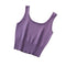Img 5 - Camisole Women Summer insFeminine Outdoor Short Slim Look Knitted Sleeveless Tops Camisole