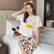 Pajamas Women Summer Korean Short Sleeve Adorable Cartoon Casual Loose INS Student Loungewear Sets Sleepwear