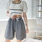 IMG 113 of Drawstring Cotton Pajamas Pants Women Summer Home Mid-Length Thin Adorable Japanese Loose Outdoor Beach Shorts
