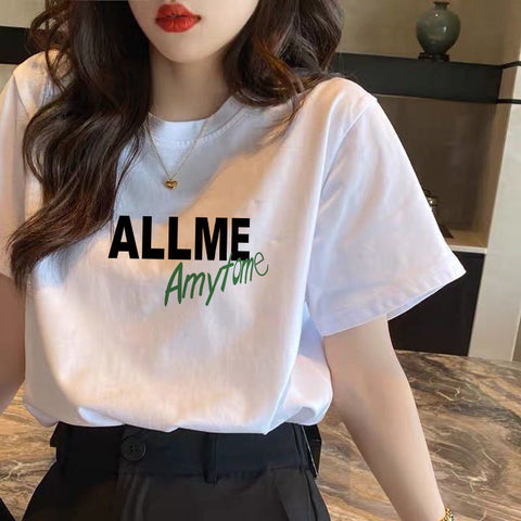 Img 6 - Summer Loose Short Sleeve Women T-Shirt Trendy Korean Student Girlfriends