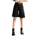 Img 5 - Suits Drape Mid-Length Shorts Women Summer Loose High Waist A-Line Slim Look Wide Leg Pants Straight Hong Kong Style