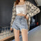 Img 1 - Popular Denim Shorts Women Summer Korean High Waist Loose Slim Look A-Line Sexy Wide Leg Hot Pants