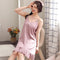 Cotton Pyjamas Women Summer Teens Camisole Solid Colored Sexy Dress Sleepwear