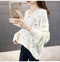 IMG 140 of Women See Through Knitted Sweater Tops Thin Loose Long Sleeved Outerwear