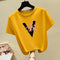 IMG 104 of Southeast Asia Summer Short Sleeve Casual Round-Neck Printed Sweet Look Tops Women T-Shirt