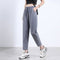 Black High Waist Straight Casual Pants Women Summer Thin Loose Slim Look Drape Ice Silk Pants