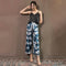 Img 1 - Summer Women Thin Sexy Pajamas Strap Long Pants Wide Leg Outdoor Loungewear