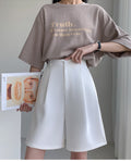 IMG 119 of Suits Shorts Women Summer Thin Loose Pants Wide Leg High Waist Straight A-Line Sexy Casual Bermuda Shorts