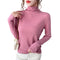 Img 5 - Black Round-Neck Half-Height Collar Undershirt Women Slim Look Solid Colored Under Long Sleeved Tops