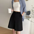 Img 8 - Suits Shorts Women Summer Loose Plus Size Outdoor High Waist Mid-Length Wide Leg Drape Casual Pants