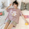 Pajamas Women Summer Short Sleeve Korean Student Thin Plus Size Adorable Cartoon Outdoor Loungewear Sets Sleepwear