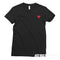 Img 6 - Japanese White Black Heart Shaped T-Shirt Men Women Couple Family-Matching Embroidery Red Cotton Short Sleeve