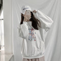 IMG 108 of Women Sweatshirt Loose Korean Tops Long Sleeved Solid Colored Trendy Hong Kong Lazy Outerwear