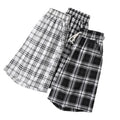 Img 5 - Chequered Shorts Women Summer Plus Size Loose Casual Pants High Waist Straight Thin Bermuda