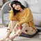 Pajamas Women Cotton Long Sleeved Korean Plus Size Loose Two-Piece Sets Loungewear Sleepwear