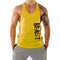 Img 3 - Muscle Fitness Loose Casual Sporty Tank Top Men Europe Trendy Breathable Sleeveless T-Shirt logo