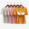 Img 1 - Cotton Short Sleeve T-Shirt Women Summer Thin Padded Pajamas Bra One Piece Loungewear Loose Tops