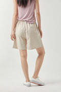 IMG 124 of Cotton Shorts Women Summer Japanese Loose Wide Leg Bermuda Non Cozy Casual Pants Shorts