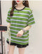 IMG 122 of Minimalist Women Korean Trendy Short Sleeve T-Shirt Summer Striped insTrendy Tops T-Shirt