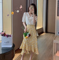 Img 8 - Summer Daisy Dress Slip Korean Girlfriends A-Line Floral Skirt Tops Women Skirt