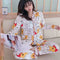 Streaming Popular Casual Pajamas Women Cardigan Sleeve Length Pants Europe Loungewear Sets Sleepwear