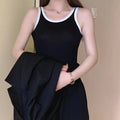 Img 6 - Popular Dongdaemun Color-Matching Camisole Women Summer Sports Slim Look Bare Back Outdoor Camisole