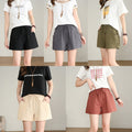 Img 2 - Thin Outdoor Casual Cotton Blend Women Pants Loose Track Shorts High Waist Straight Plus Size Slim Look Harem