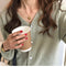 IMG 113 of Sweater Women Loose All-Matching Lazy Cardigan French Tops Demure Outerwear