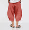 IMG 125 of Summer Men Loose Cotton Blend Cropped Pants Casual Yoga Shorts Pocket Plus Size Pants