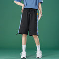 Img 3 - Women Summer Personality Matching Shorts Color-Matching Trendy Loose Wide Leg Slim Look Bermuda q