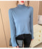 IMG 132 of Black Round-Neck Half-Height Collar Undershirt Women Slim Look Solid Colored Under Long Sleeved Tops Outerwear