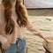 IMG 112 of chicShort Sweater Thin Solid Colored Bare Belly Tops Women Trendy Cardigan Outerwear