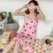 Summer Pyjamas Women Strap Pad Mid-Length Sweet Look Adorable Fresh Looking Teens Pajamas Loungewear Princess Sleepwear