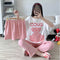 IMG 103 of Three-Piece Summer Korean Loose Slim Look Trendy Printed Casual Women Loungewear Sleepwear