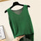 Img 7 - Loose Plus Size Camisole Women Summer Knitted Silk Outdoor Sleeveless T-Shirt Tank Top