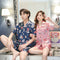 Couple Pajamas Women Summer Silk Short Sleeve Men Plus Size Replica Loungewear Sleepwear