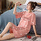 Pajamas Women Summer Adorable Cartoon Short Sleeve Pyjamas Student Outdoor Loungewear Sleepwear