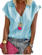 Img 2 - Summer Popular Plus Size Women Short Sleeve Solid Colored Casual T-Shirt Tops Shirt Blouse
