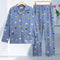 Popular Pajamas Women Long Sleeved Cardigan Lapel Korean Knitted Loungewear Two-Piece Sets Plus Size Sleepwear